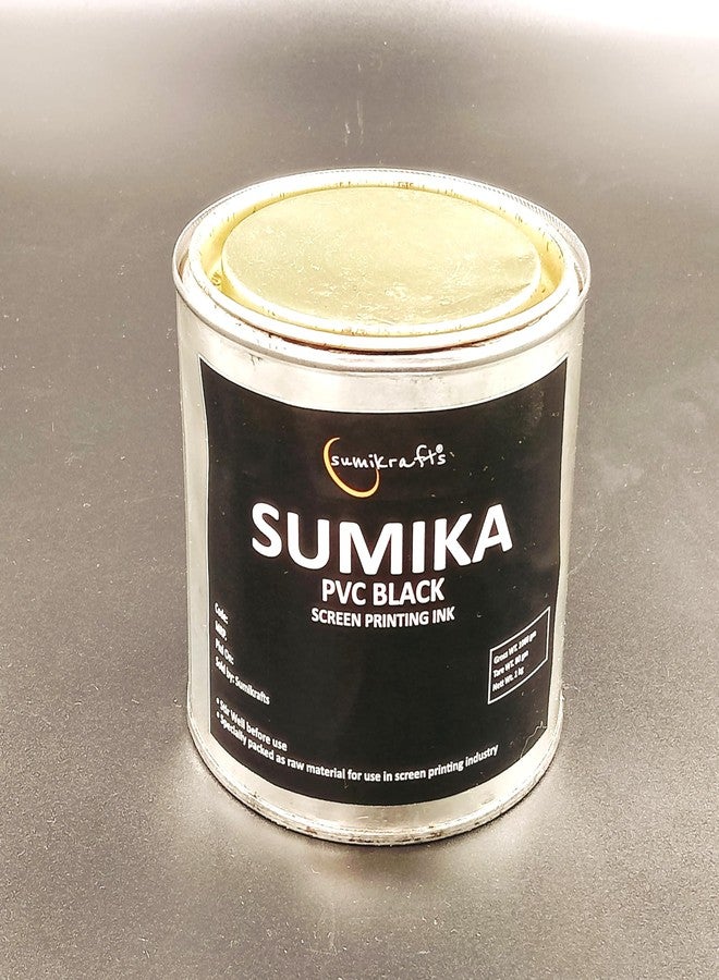 sumikrafts PVC Screen Printing Ink - Premium Black Ink (1 Kg/1000gm) for Crisp, Durable Prints - Image 1